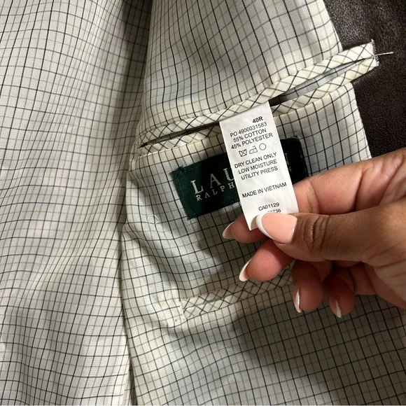 Lauren Ralph Lauren Men’s Cotton Polyester Blend Blazer Brown Size 40R - Picture 6 of 10